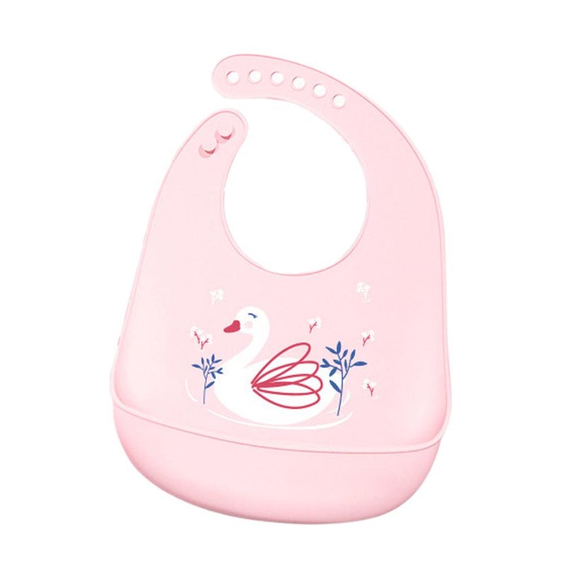 Children's silicone bib, 3D baby bib, waterproof, washable, super soft drool bib.